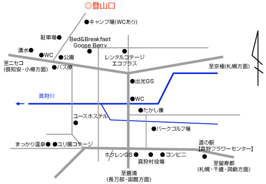 羊蹄山アクセスマップ